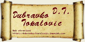Dubravko Topalović vizit kartica